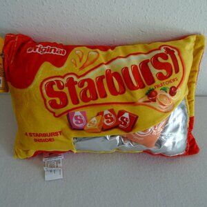 Starburst Yellow Throw Pillow Mini Plush Candy Pieces Inside Iscream Zipper